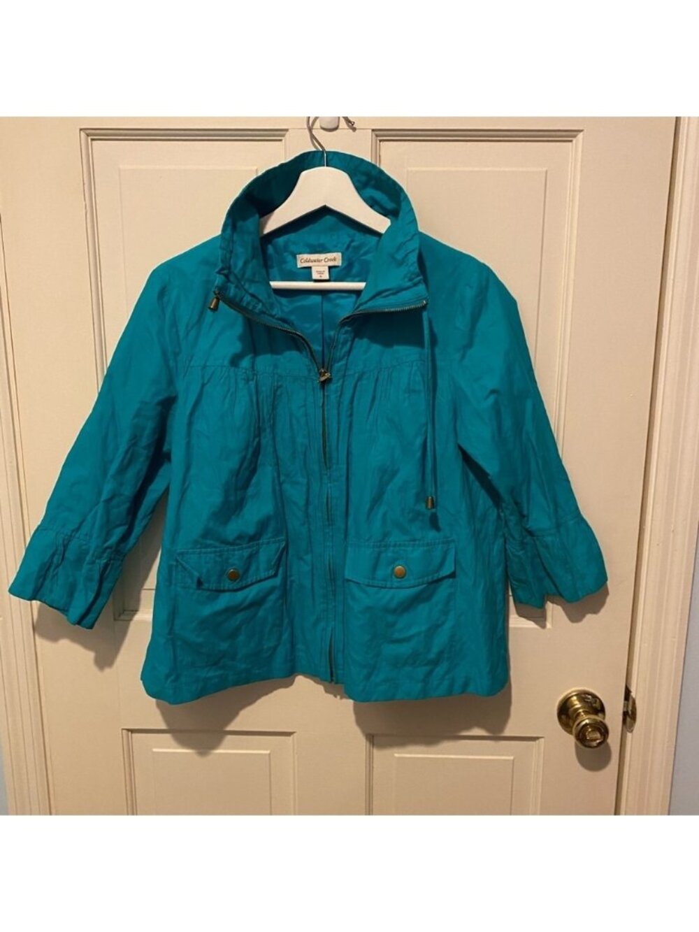 Coldwater Creek Windbreaker Teal Jacket SIZE 8
